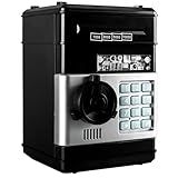 Mini Cofre Digital Automático Eletrônico Nota Moeda Infantil (preto)