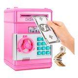 Mini Cofre Eletrônico Digital Com Senha De 4 Dígitos Rosa