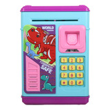 Mini Cofre Eletrônico Digital Infantil Puxa Notas Biometria