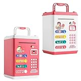 Mini Cofre Infantil Digital Com Senha Notas E Moedas Eletrônico Cor Sortida Linha Premium Focacer