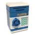 Mini Cofrinho Digital Senha Eletrônico Automático Moeda Nota Cor Azul