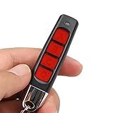Mini Controle Remoto Portão Garagem Alarm Rf 433mhz 4 Em 1 Preto Vermelho 