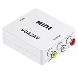 Mini Conversor Adaptador Vga Para Áudio E Vídeo Av Rca Ativo