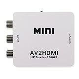 Mini Conversor De Adaptador Composto HD AV CVBS 3RCA Para HDMI Suporta 720p 1080PAV2HDMI Conversor De Vídeo Para TV VHS VCR Chips De Gravação De DVD Mostrados