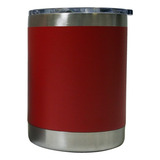 Mini Copo Termico Para Café Chá Anti Vazamento Inox 350ml Cor Vermelho Lisa