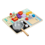 Mini Cozinha De Madeira Brinquedo Infantil Tooky Toy Cor Colorido