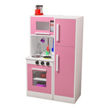 Mini Cozinha Infantil Brinquedo Mdf Com Torneira E Geladeira