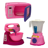 Mini Cozinha Infantil Com Liquidificador Batedeira Microonda
