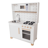 Mini Cozinha Infantil Mdf Microondas Branca Frete Gratis