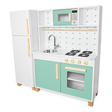 Mini Cozinha Mdf Infantil C Geladeira Frete Gratis Verde