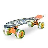 Mini Cruiser De Skate Padrão 15 Cm De Tábua De Skate Completa Com Caminhão De Liga De Alumínio De 8 25 Cm Rodas De PU Com Luz De LED Para Crianças Adolescentes Adultos Graffiti