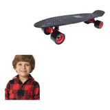 Mini Cruiser Skate Infantil Radical Estampa Preto   Dm Toys