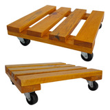 Mini Deck Base Vaso E Botijão De Gás Com Rodinhas 25x25