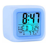 Mini Despertador Led Colorido Relógio Digital