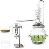 Mini Destilador Doméstico- 4l- Dispositivo De Destilação De óleos Essenciais- Kit De Produtos Vidreiros De Laboratório- Extrator De óleos Essenciais- Equipamento De Ensino De Química