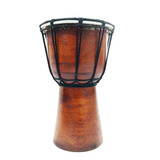 Mini Djembe Liso Percussão Africano Tambor Bongo 25 Cm