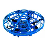 Mini Drone Disco Voador Ufo Infantil Colorido Bateria Azul