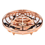 Mini Drone Dourado Disco Voador Ufo Infantil Bateria