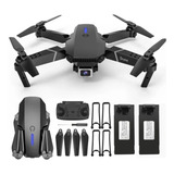 Mini Drone Infantil Com Camera De Controle Remoto Preto E88