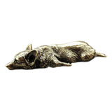 Mini Escultura De Cachorro Welsh Corgi De Cobre Decoração