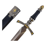 Mini Espada Medieval Adaga Cavaleiro Bainha Revestida Couro