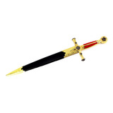 Mini Espada Punhal Maçônica Aço Inox Enfeite Coleção Bainha