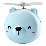Mini Espelho Ventilador Led Usb Cilios Maquiagem Ursinho