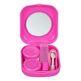 Mini Estojo Porta Lente De Contato Kit Pinça Ventosa Espelho