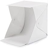 Mini Estúdio Box Fotográfico Portátil Com Led Fundo Branco Preto Dobrável