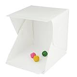 Mini Estudio Fotografico Com Iluminacao Compacto E Portatil 2 Fundos Caixa De Fotos 20x20 40 LEDS Ideal Para Fotografar Produtos