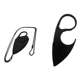 Mini Faca Adaga Tática De Defesa Pessoal Com Colar Dog Tag