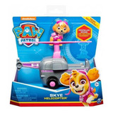 Mini Figura E Veiculo 11cm Patrulha Canina Skye Helicoptero