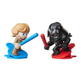 Mini Figuras Star Wars Battle Bobblers Luke Vs Vader -hasbro