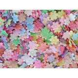 Mini Flor Em Tecido Para Aplique 200 Peças Cores Tipo Candy