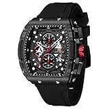 Mini Focus Relógio Masculino Moderno Esportivo (cronógrafo/à Prova D'água/luminoso/calendário) Relógio De Quartzo Com Pulseira De Silicone Para Homens, Clássico