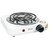 Mini Fogão Fogareiro Espiral Elétrico Portátil Camping 1 Boca 110V Branco