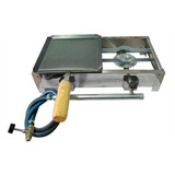 Mini Fogão Fogareiro Inox 2 Bocas Kit Gás Meia Chapa Oferta