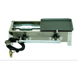 Mini Fogão Fogareiro Inox 2 Bocas Kitgás Meia Chapa Pescador