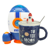 Mini Foguete Missão Espacial Astronauta Caneca Foguete 3d