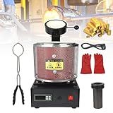 Mini Forno De Fusão Máquina De Fundição De Aço E Ouro E Prata 1150 2102 Máquina De Forno De Fusão Digital Fundição De Metal Para Derreter Sucata De Prata Ouro Alumínio Red 1kg