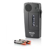 Mini Gravador De Ditado Em Cassete Philips Lfh0388 Preto