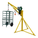 Mini Grua Construção 350kg 1 5m De Lança Tripé 40m De Cabo