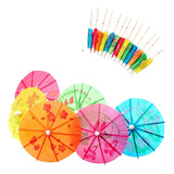 Mini Guarda Chuva Coloridos Para Bebidas kit 12 Unidades