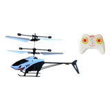Mini Helicóptero Com Controle Remoto Sensor Brinquedo Voa