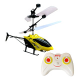 Mini Helicóptero Com Controle Remoto Sensor Brinquedo Voa