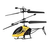 Mini Helicóptero RC Com Controle Remoto  Luzes LED  Retenção De Altitude  Design Leve E Resistente A Colisões  Brinquedo De Helicóptero De Controle Remoto Divertido Para Crianças E Adultos  Amarelo 