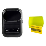 Mini Impressora Bluetooth 5 Rolos Etiquetas Gôndolas 50x30 Cor Preto