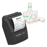 Mini Impressora Bluetooth Termica 58mm 10 Rolos Etiqueta
