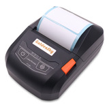 Mini Impressora Etiqueta 58mm Portátil Bluetooth Cor Preto Com Laranja