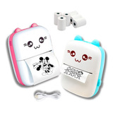Mini Impressora Portátil Sem Fio Com 5 Rolos E 1 Adesivo Bl Cor Rosa 110 240v bivolt 